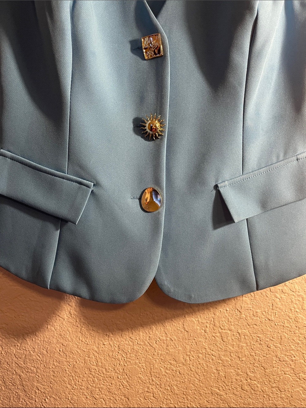 Milk & Honey Brand Women's Blue Sleeveless Blazer Vest Medium - Picture 3 of 7